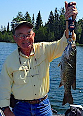 Bob WIth Another Trophy Smallmoith Bass Fishing at Fireside Lodge